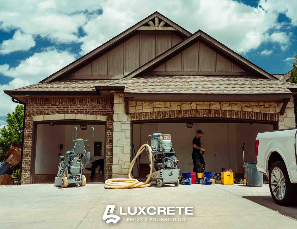 LuxCrete Epoxy & Polishing - Wichita's #1 Expoxy Flooring Experts - Full Flake Epoxy Flooring System - Residential Garage Installation