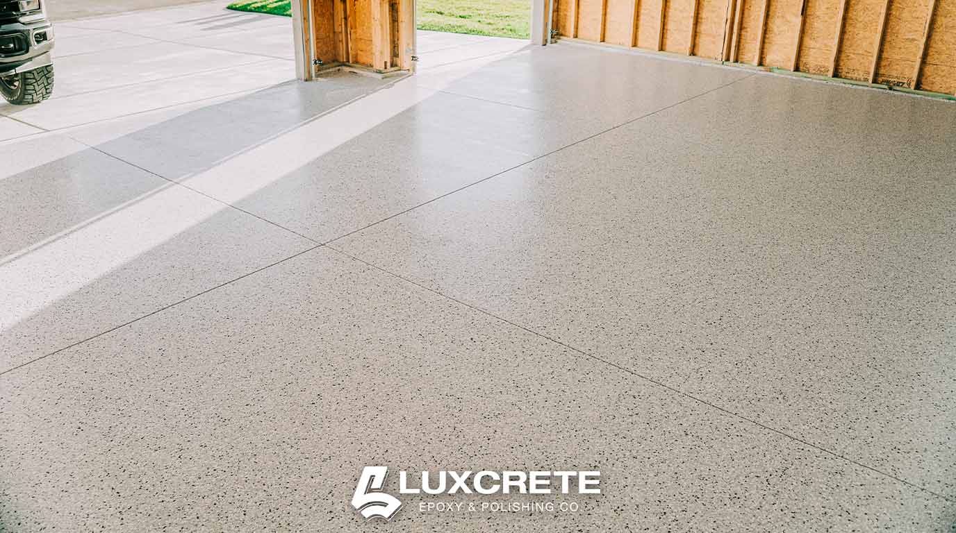 LuxCrete Epoxy & Polishing - Wichita's #1 Expoxy Flooring Experts - Full Flake Epoxy Flooring System - Residential Garage