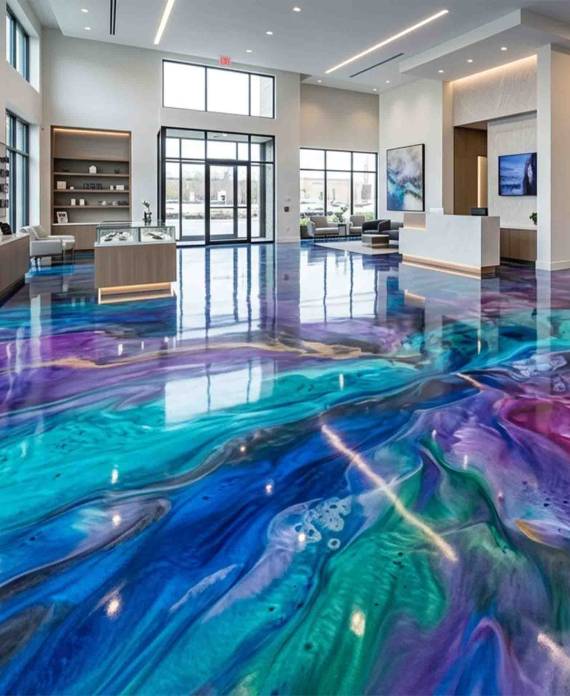 LuxCrete Epoxy & Polishing - Wichita's #1 Epoxy Flooring Experts - Portfolio - Premium Metallic Epoxy Floors - Commercial - 001