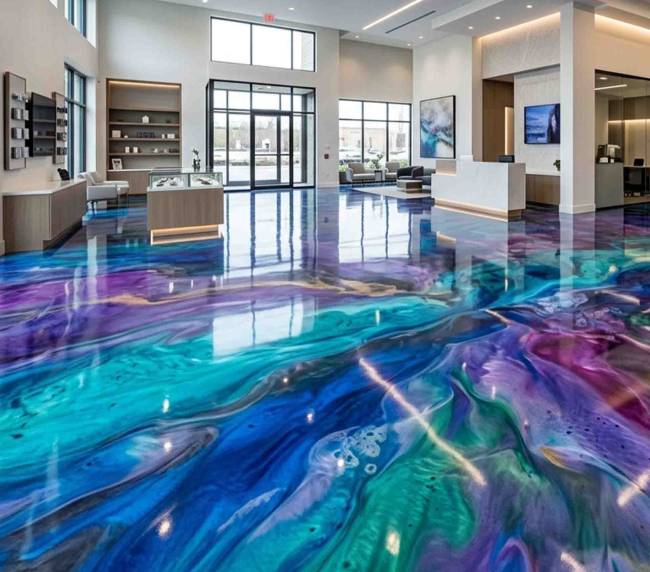 LuxCrete Epoxy & Polishing - Wichita's #1 Expoxy Flooring Experts - Portfolio - Premium Metallic Epoxy Floors - Commercial - 001