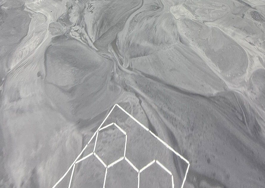 Swirling metallic epoxy floor finish in gray and silver, Wichita KS home